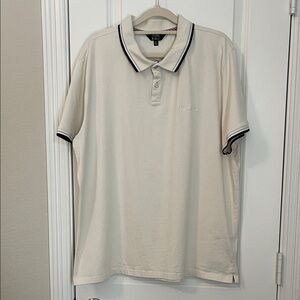 Ben Sherman Cream Polo with Black Details